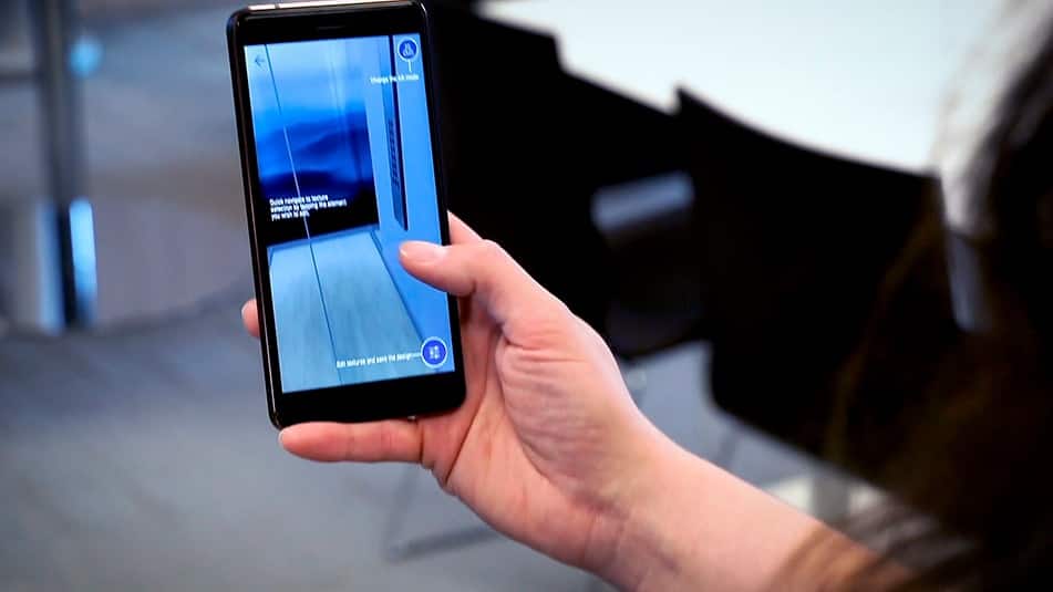 AR- und VR-Funktionalitäten erweitern das Design-Erlebnis in der mobilen App KONE Car Designer.